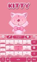 Pink Kitty GO Keyboard Theme capture d'écran 3