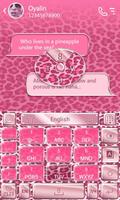 Pink Leopard GO Keyboard Theme capture d'écran 2