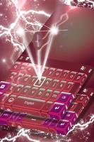 Pink Lightning Keyboard Affiche