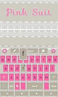 Pink Suit GO Keyboard Theme Screenshot 3