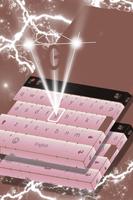 Rosa Satin Tastatur Thema Plakat