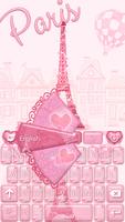 Pink Paris Keyboard-poster