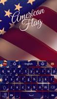 American flag clavier Affiche
