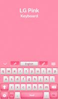 LG teclado de color rosa Poster