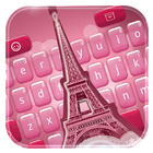 Rosa Paris-Tastatur Zeichen