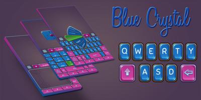 Blue Crystal GO Keyboard Theme screenshot 1