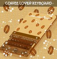 Teclado do amante do café Cartaz