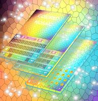 Mosaico colorido Teclado imagem de tela 1