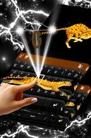 Black Cheetah Animated Keyboard Affiche