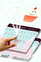 Cute Keyboard Cupcakes Theme capture d'écran 2
