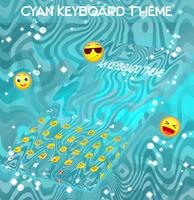 Cyan Keyboard Theme capture d'écran 1