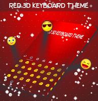 Red 3D Keyboard Theme capture d'écran 1