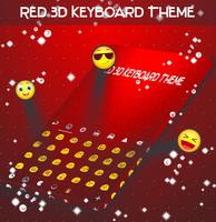 Red 3D Keyboard Theme screenshot 1