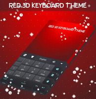 Red 3D Keyboard Theme capture d'écran 3