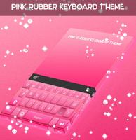 Pink Rubber Keyboard Theme الملصق