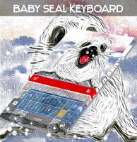 Baby Seal Keyboard Affiche
