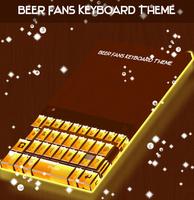 Fãs de Cerveja Teclado Tema Cartaz