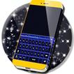 Blaues Neon-Keyboard-Thema