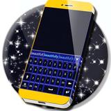 Blaues Neon-Keyboard-Thema Zeichen