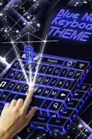 Blue Neon Keyboard Theme poster