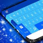 Teclado azul ícone