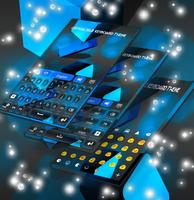 Crystal Blue Keyboard Theme capture d'écran 2