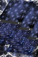 Dark Blue Sparkles Keyboard Cartaz