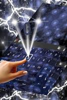 Dark Blue Sparkles Keyboard imagem de tela 2