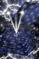 Dark Blue Sparkles Keyboard imagem de tela 3
