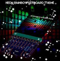 Neon Rainbow Keyboard Theme ポスター