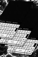 Keyboard Black And White Theme الملصق