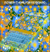 Motyw kwiatowy dla Keyboard plakat