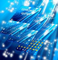 GO Keyboard Glowy Azul imagem de tela 1