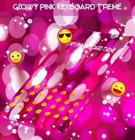 Glowy Pink Keyboard Theme capture d'écran 1