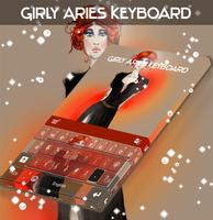 Girly Aries Keyboard Affiche