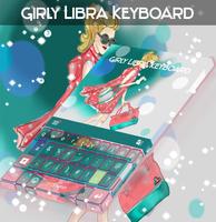 Girly Libra Keyboard Affiche