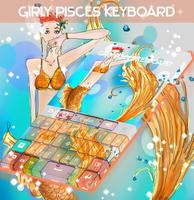 Mermaid Cartoon Keyboard Cartaz