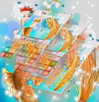Mermaid Cartoon Keyboard imagem de tela 1