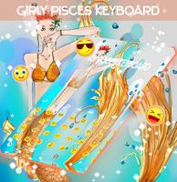 Mermaid Cartoon Keyboard imagem de tela 2