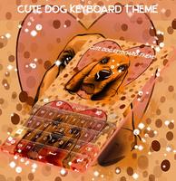 Tema bonito do teclado do cão Cartaz