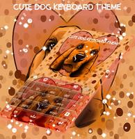 Tema bonito do teclado do cão imagem de tela 2