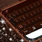 ikon Keyboard Cokelat Hitam