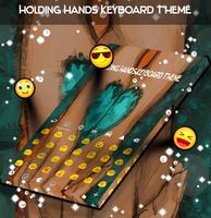 Holding Hands Keyboard Theme Affiche