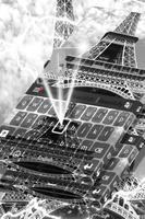 Eiffel Tower Keyboard Affiche