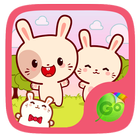 Kawaii Bunny GO Keyboard Theme-icoon