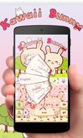 Kawaii Bunny GO Keyboard Theme penulis hantaran