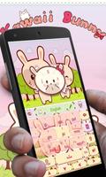 Kawaii Bunny GO Keyboard Theme syot layar 3