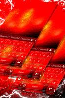 红色纹理键盘主题 海报