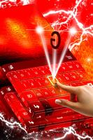 Vermelho Textura Teclado Tema imagem de tela 1