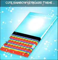 Cute Rainbow Keyboard Theme poster